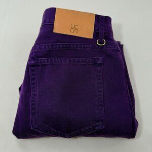 Ulla Johnson Agnes Jeans Straight Women Size 29 High Rise Retro Purple Hipster